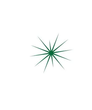 A minimalist illustration featuring starburst with sharp rays, spikes, star s Stock Illustration