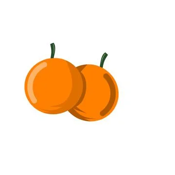 Minimalist illustration of Mandarin oranges Stock Illustration