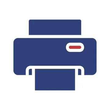 Minimalist Illustration of a Printer Machine Stockillustratie