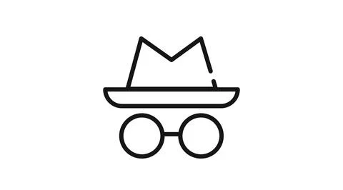 Minimalist incognito vector icon Illustrazione stock