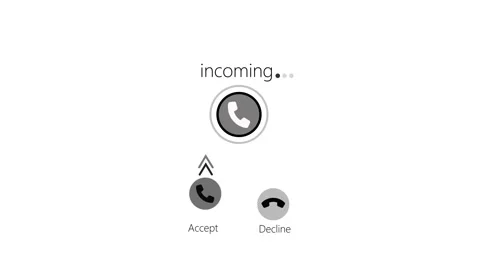 Minimalist Incoming Call Screen Animation, Animated Mobile Phone Sending Ca.. 動画素材 310568333