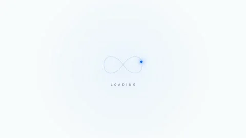 Minimalist infinity loop loading animation, clean light theme UI element Stock Footage 340186148