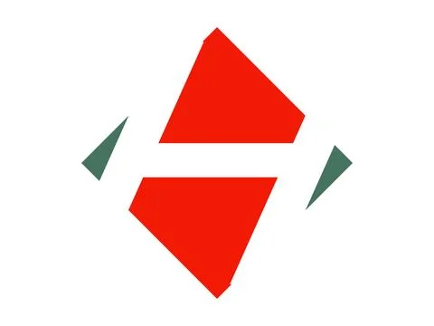 Minimalist Initial Letter H, Modern Negative Space Icon Design Ilustración de archivo