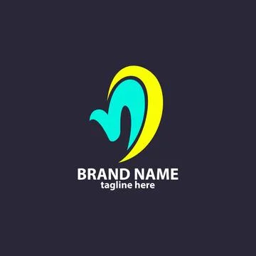 Minimalist initial letter ND logo design vector Stock Illustration