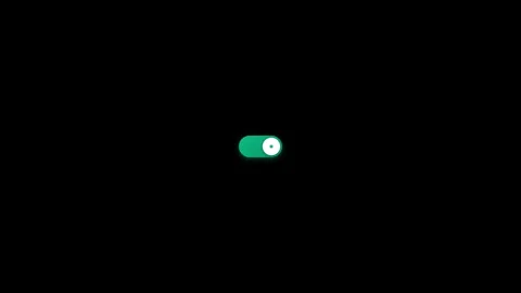 Minimalist Interactive Toggle Switch UI Element with smooth spring physics Stock Footage 345639100