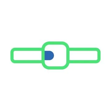 Minimalist interface slider with soft green and blue, a modern design element Stock Illustration