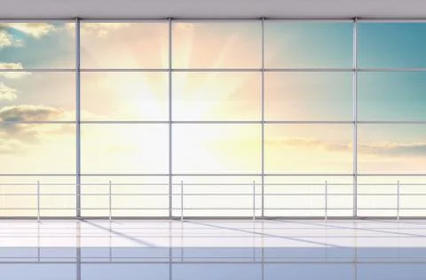 Minimalist interior of the airport Ilustración de archivo