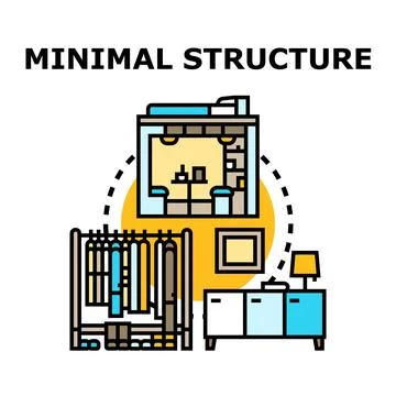 Minimalist interior design elements creating a cozy living space イラスト素材