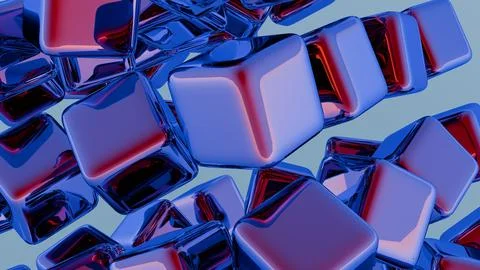 Minimalist interpretation of interconnected blocks symbolizing blockchain. イラスト素材