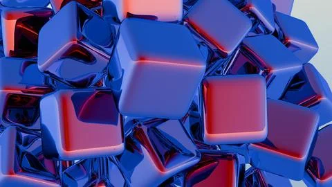 Minimalist interpretation of interconnected blocks symbolizing blockchain. イラスト素材