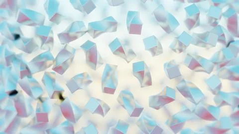 Minimalist interpretation of interconnected blocks symbolizing blockchain... イラスト素材