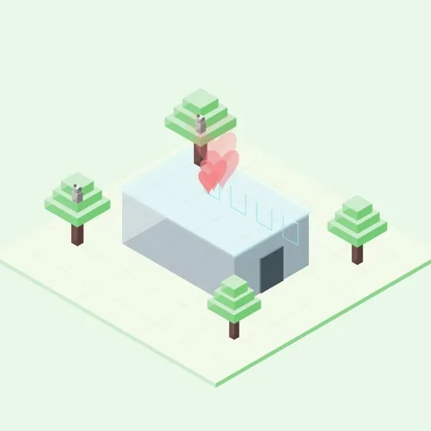 Minimalist Isometric Cuboid Display of Digital Data and Abstract Concepts Stock Footage 344778012