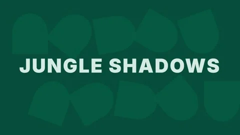 Minimalist jungle shadows abstract background pattern on dark green Video stock 337655589