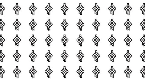 Minimalist ketupat line icon pattern for Ramadan and Eid Mubarak celebratio.. イラスト素材