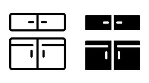 Minimalist Kitchen Cabinets Design with Simple Handles for Modern Interiors Illustration