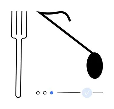 Minimalist Kitchen Utensils with Abstract Elements and Modern Design Stock Illustration