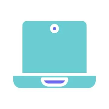 Minimalist Laptop Computer Icon Digital Illustration イラスト素材