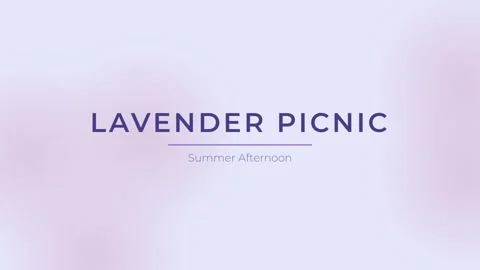 Minimalist Lavender Picnic Setup Design Background for Summer Events Stock Footage 336879459