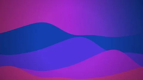Minimalist layered waves flow gently in a seamless loop Stock Footage 341274885