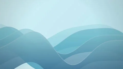 Minimalist layered waves sway gently in a seamless loop Stock Footage 341401970