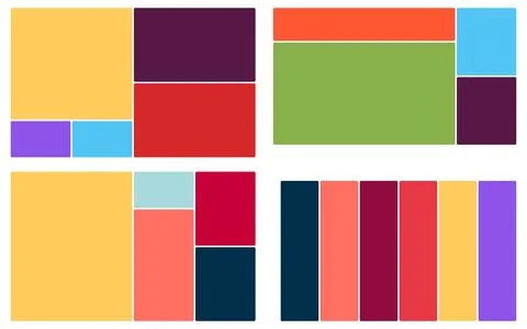 Minimalist layout grid template collection perfect for digital design works Stock Illustration