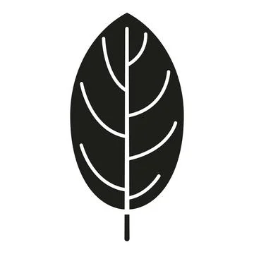 Minimalist leaf icon representing nature and ecology Illustrazione stock