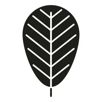 Minimalist leaf icon representing nature and ecology Illustrazione stock