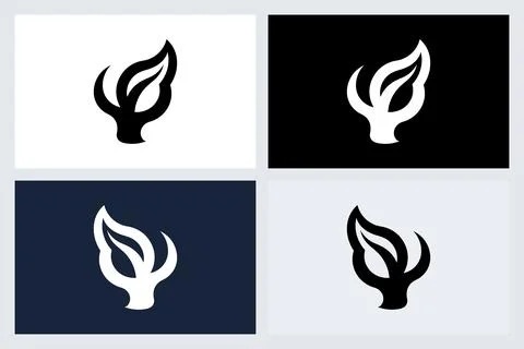 Minimalist Leaf Logo Icon Vector Set Ilustración de archivo