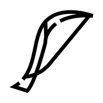 Minimalist leaf outline icon vector drawing Stock Illustration