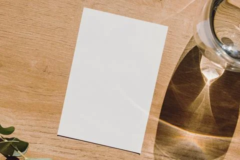 Minimalist letter format paper template Stock Photos