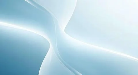 Minimalist light blue and white abstract background with smooth wavy lines .. Stock Illustration