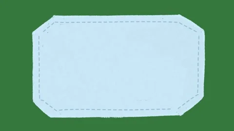 Minimalist Light Blue Rectangular Box 2D Animation on Green Screen Vídeo Stock 333521939