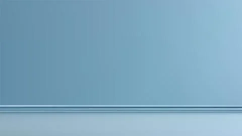 Minimalist light blue studio room with gradient wall calm empty space moder.. Stock Illustration