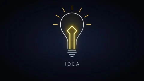 Minimalist light bulb animation: creative idea concept and innovation motio.. Stock-Footage 337552927