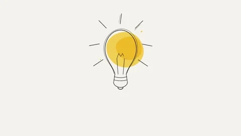 Minimalist light bulb animation: creative idea, innovation and problem solv.. Stock-Footage 337564030