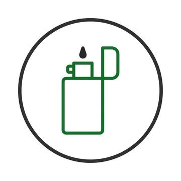 Minimalist lighter illustration emphasizing the essence of vintage design a.. Stock Illustration