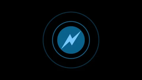 Minimalist Lightning Bolt Logo Design Wave Signal Animation Stock Footage 318105842