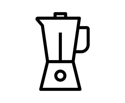 Minimalist Line Art Coffee Maker for Modern Kitchen Design Stock Illustration