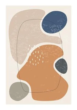 Minimalist line art seamless pattern abstract creative geometric composition Stock Illustration