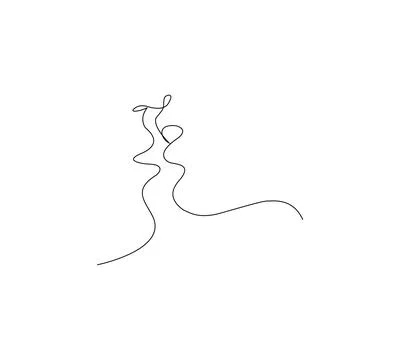 Minimalist line drawing depicting two abstract human profiles facing each other. Illustration
