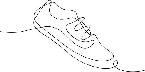 Minimalist line drawing of a shoe Vector イラスト素材
