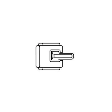 Minimalist line drawing of a toggle switch with a clean line art illustration Stock Illustration