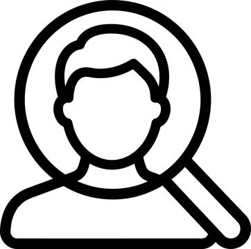A minimalist linear icon representing a professional headhunter or human re.. Illustration