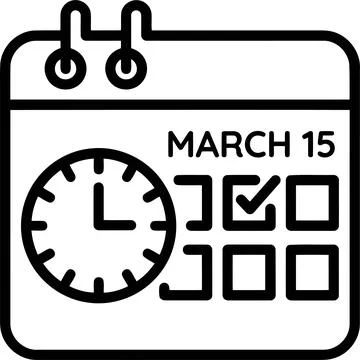 Minimalist Linear Illustration Featuring a Calendar Page for March 15 Integ.. 스톡 일러스트