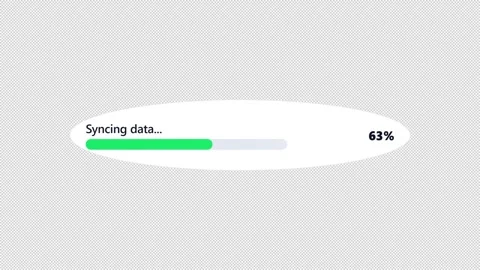 Minimalist Linear Loading Progress Bar Transparent Overlay Seamless Loop Video stock 346156768