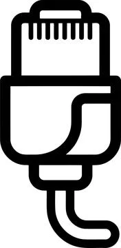 A minimalist linear vector icon illustration depicting a high-speed digital.. Stock Illustration