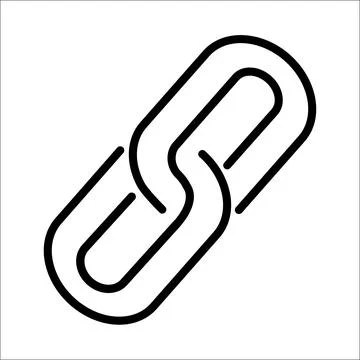 Minimalist Link Line Icon Illustrazione stock