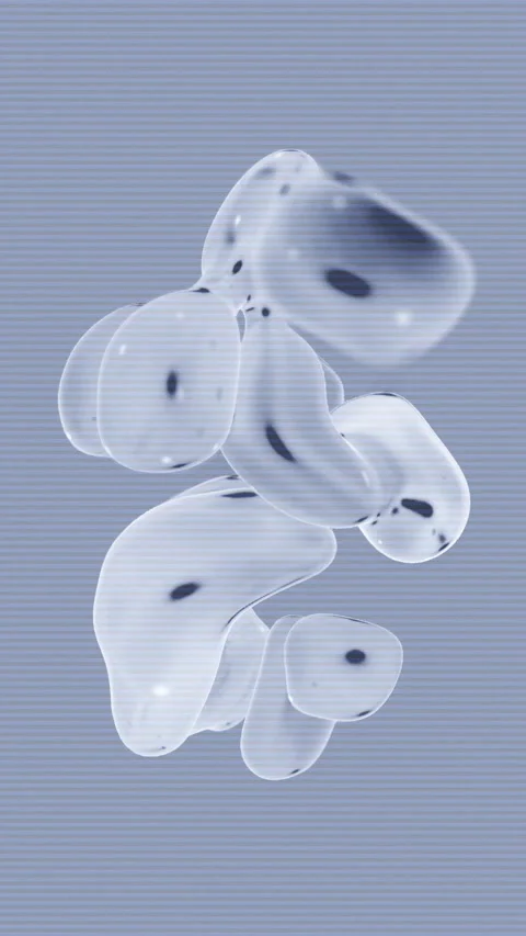 Minimalist Liquid Bubbles Loop - Music Canvas Ready Stock Footage 331458811