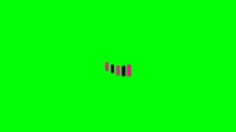 Minimalist loading animation featuring alternating bars on green screen Stock Footage 341824544