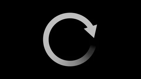 Minimalist Loading Arrow Spinner Animation Seamless Loop 4K Stock Footage 336494655